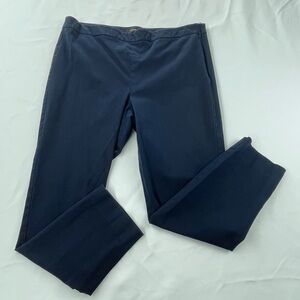 Talbots Navy Trousers Chatham Ankle Pants Womens Size 16 XL Dark Blue Stretch